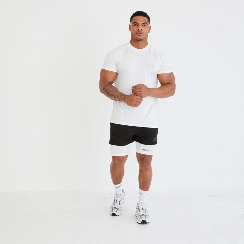 Vanquish Fitness Utility White Base Layer Shorts Vita | 4587-GPDKB