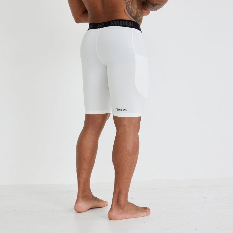 Vanquish Fitness Utility White Base Layer Shorts Vita | 4587-GPDKB