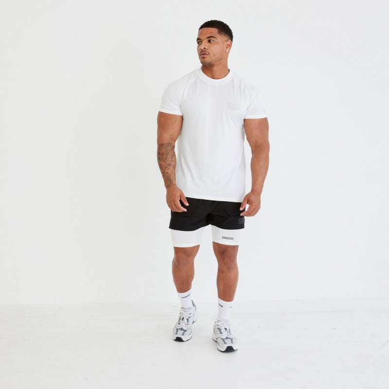 Vanquish Fitness Utility White Base Layer Shorts Vita | 4587-GPDKB